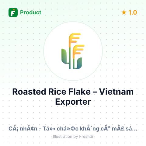 Roasted Rice Flake (Cốm Dẹp) – summary card, no photo uploaded yet