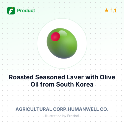 Roasted Seasoned Laver with Olive Oil – summary card, no photo uploaded yet