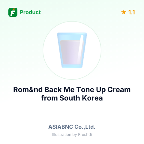Rom&nd Back Me Tone Up Cream – product summary card, no photo uploaded yet