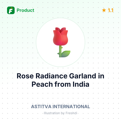 Rose Radiance Garland in Peach – summary card, no photo uploaded yet