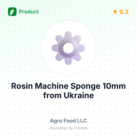 Rosin Machine Sponge 10mm – summary card, no photo uploaded yet