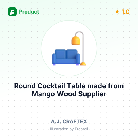 Round Cocktail Table made from Mango Wood – summary card, no photo uploaded yet