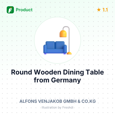 Round Wooden Dining Table – summary card, no photo uploaded yet
