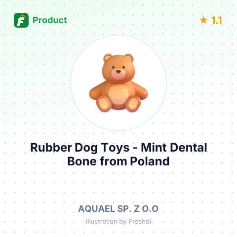 Rubber Dog Toys - Mint Dental Bone – summary card, no photo uploaded yet