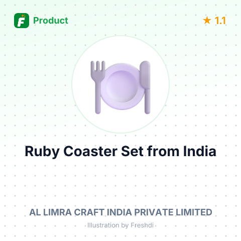 Ruby Coaster Set – product summary card, no photo uploaded yet