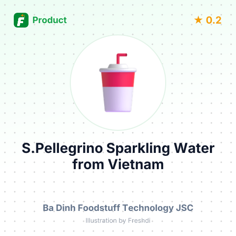 S.Pellegrino Sparkling Water – summary card, no photo uploaded yet