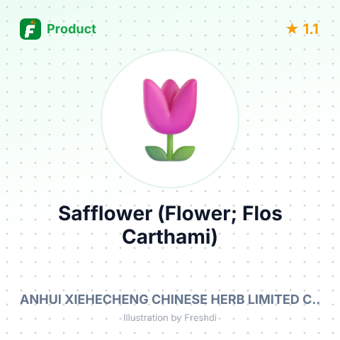 Safflower (Flower; Flos Carthami) – summary card, no photo uploaded yet