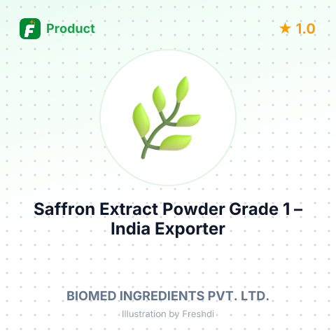 Saffron Extract Powder Grade 1 – summary card, no photo uploaded yet