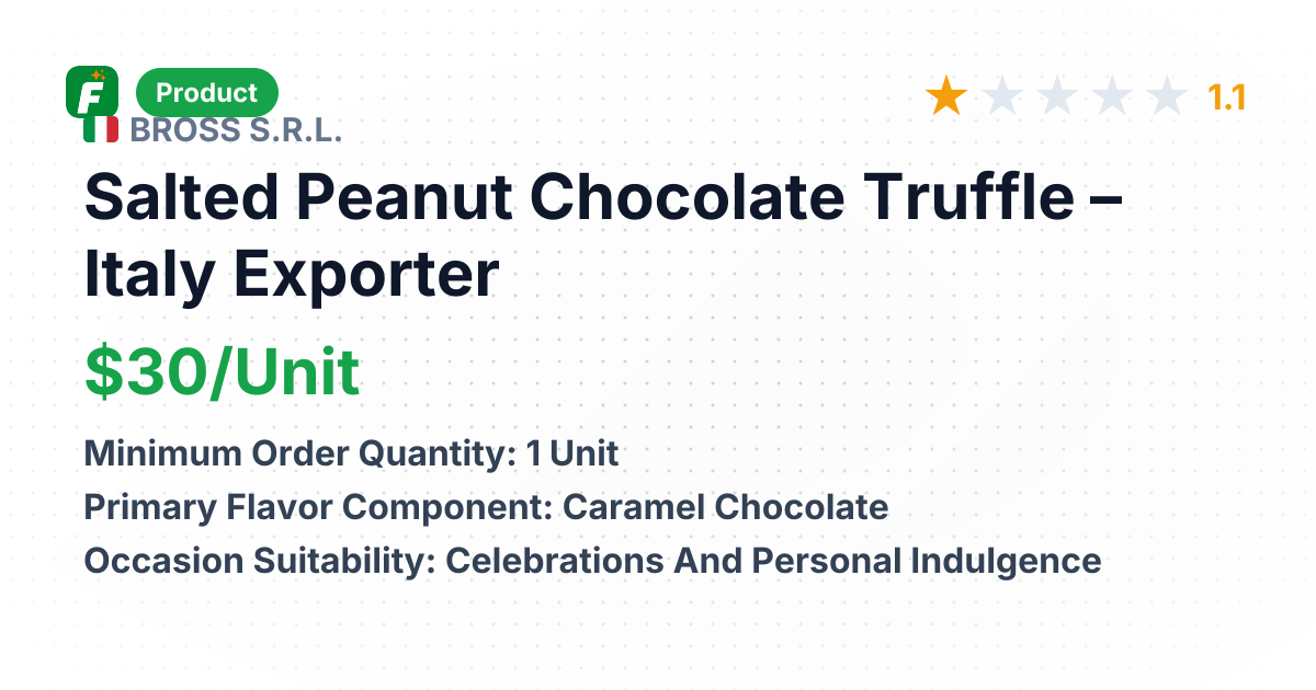 Salted Peanut Chocolate Truffle – product summary card, no photo uploaded yet