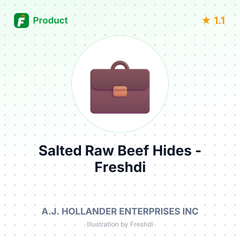 Salted Raw Beef Hides – summary card, no photo uploaded yet