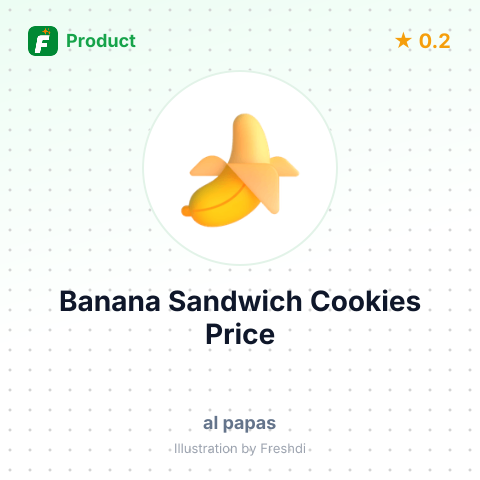 Sandwich Cookies with Banana Flavor – summary card, no photo uploaded yet