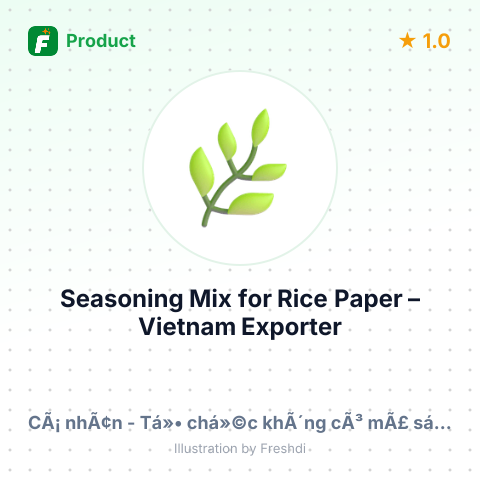 Seasoning Mix for Rice Paper – summary card, no photo uploaded yet