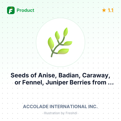 Seeds of Anise, Badian, Caraway, or Fennel, Juniper Berries – summary card, no photo uploaded yet