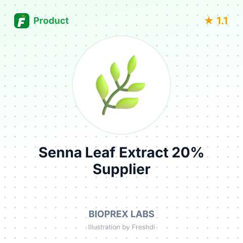 Senna Leaf Extract 20% – summary card, no photo uploaded yet