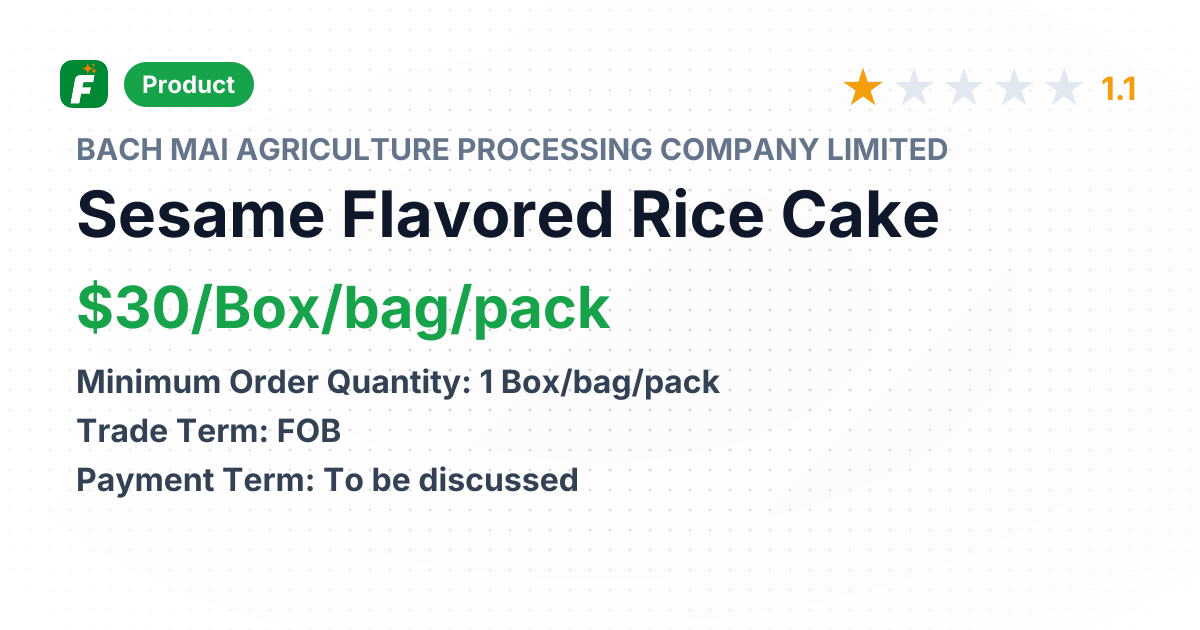 Sesame Flavored Rice Cake | Freshdi
