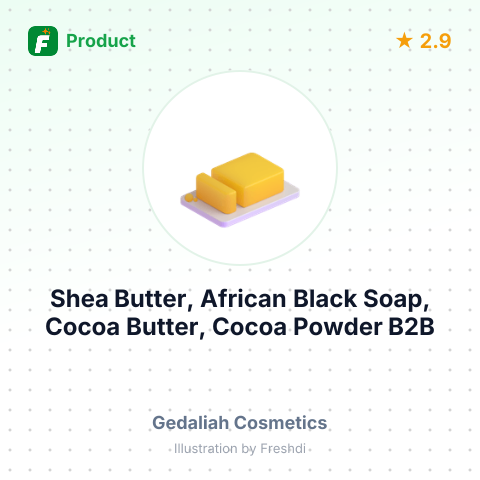 Shea Butter, African Black Soap, Cocoa Butter, Cocoa Powder – summary card, no photo uploaded yet