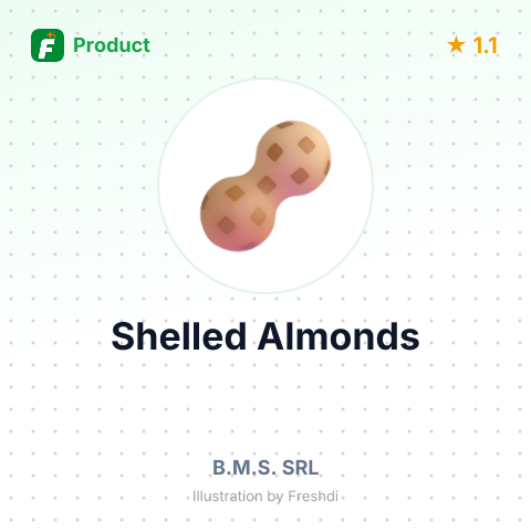 Shelled Almonds – product summary card, no photo uploaded yet