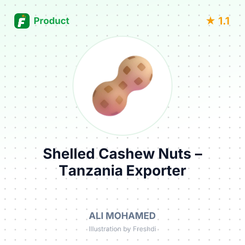 Shelled Cashew Nuts – summary card, no photo uploaded yet