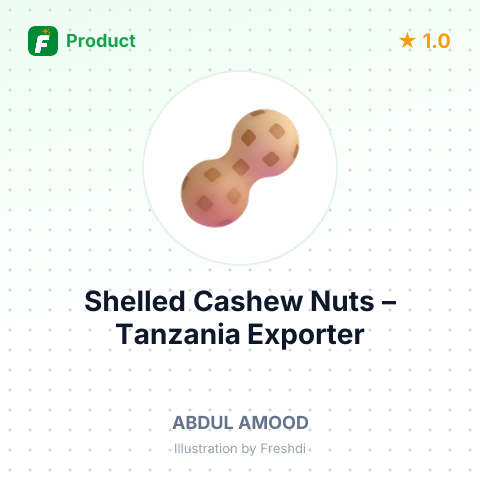Shelled Cashew Nuts – summary card, no photo uploaded yet