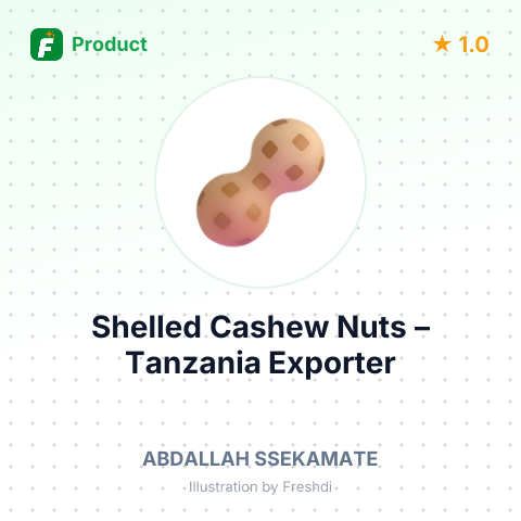 Shelled Cashew Nuts – summary card, no photo uploaded yet