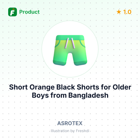 Short Orange Black Shorts for Older Boys – summary card, no photo uploaded yet
