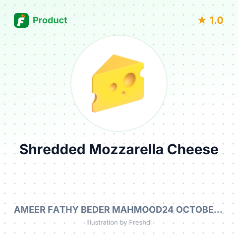 Shredded Mozzarella Cheese – summary card, no photo uploaded yet