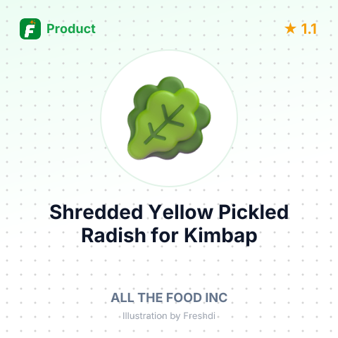 Shredded Yellow Pickled Radish for Kimbap – summary card, no photo uploaded yet