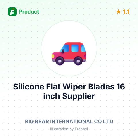 Silicone Flat Wiper Blades 16 inch – summary card, no photo uploaded yet