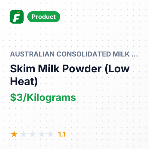 Skim Milk Powder (Low Heat) – summary card, no photo uploaded yet