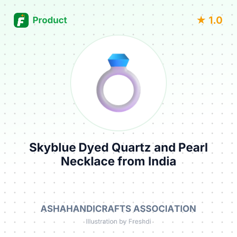Skyblue Dyed Quartz and Pearl Necklace – summary card, no photo uploaded yet