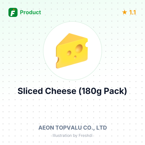 Sliced Cheese (180g Pack) – summary card, no photo uploaded yet