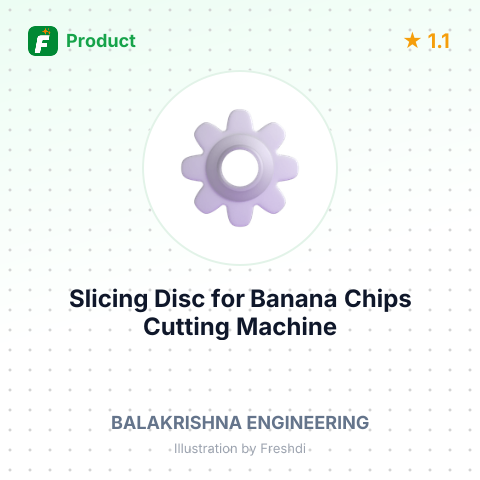 Slicing Disc for Banana Chips Cutting Machine – summary card, no photo uploaded yet