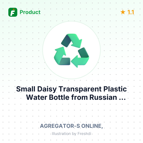 Small Daisy Transparent Plastic Water Bottle – summary card, no photo uploaded yet