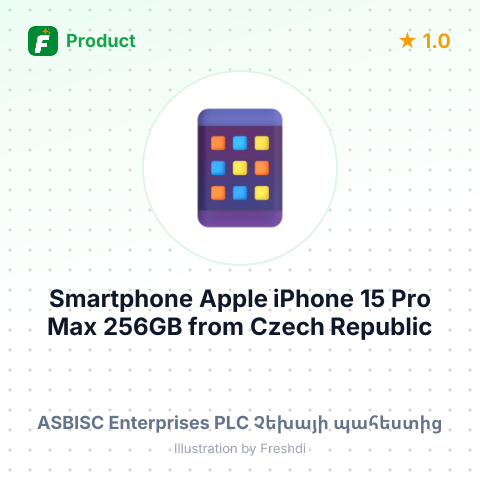 Smartphone Apple iPhone 15 Pro Max 256GB – summary card, no photo uploaded yet
