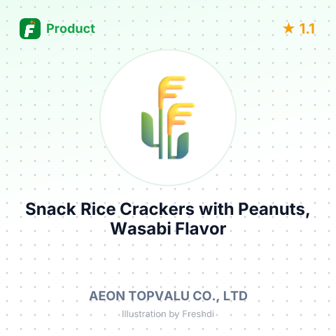 Snack Rice Crackers with Peanuts, Wasabi Flavor – summary card, no photo uploaded yet