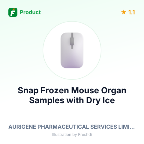 Snap Frozen Mouse Organ Samples with Dry Ice – summary card, no photo uploaded yet