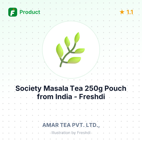 Society Masala Tea 250g Pouch – summary card, no photo uploaded yet