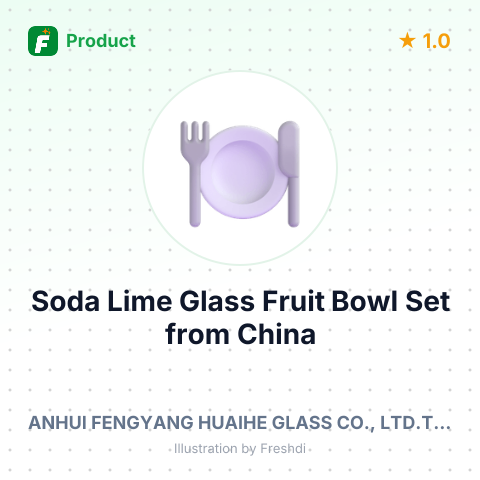Soda Lime Glass Fruit Bowl Set – summary card, no photo uploaded yet
