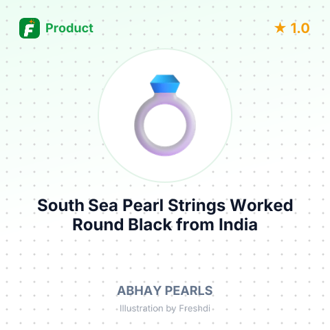 South Sea Pearl Strings Worked Round Black – summary card, no photo uploaded yet
