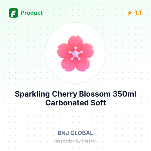 Sparkling Cherry Blossom 350ml Carbonated Soft Drink – summary card, no photo uploaded yet