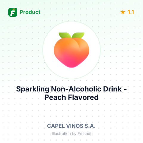 Sparkling Non-Alcoholic Drink - Peach Flavored 750ml – summary card, no photo uploaded yet