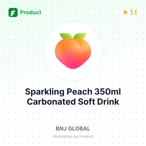 Sparkling Peach 350ml Carbonated Soft Drink – summary card, no photo uploaded yet