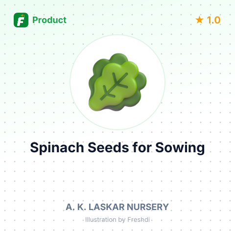 Spinach Seeds for Sowing – summary card, no photo uploaded yet