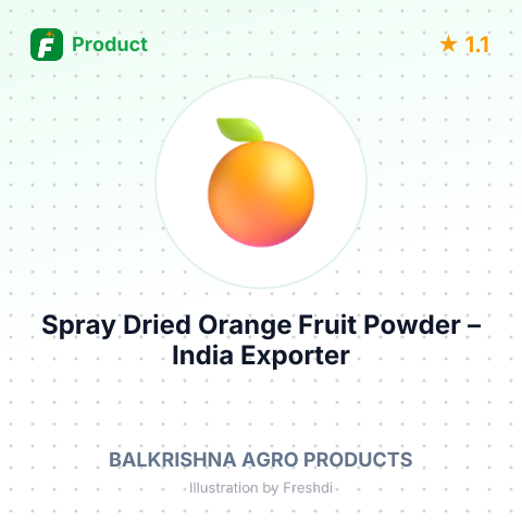 Spray Dried Orange Fruit Powder – summary card, no photo uploaded yet