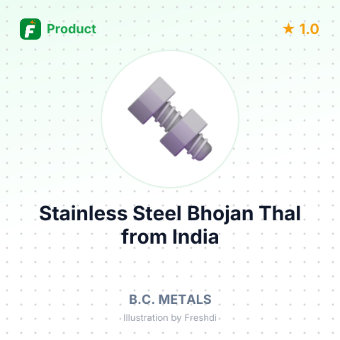 Stainless Steel Bhojan Thal – summary card, no photo uploaded yet