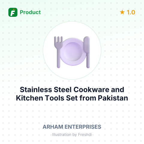 Stainless Steel Cookware and Kitchen Tools Set – summary card, no photo uploaded yet