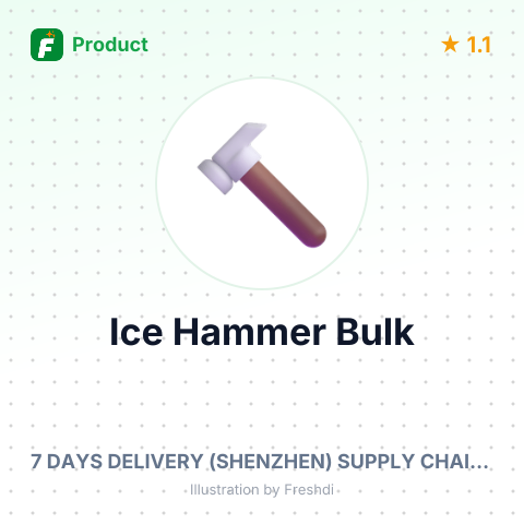 Stainless Steel Crushed Ice Hammer – summary card, no photo uploaded yet
