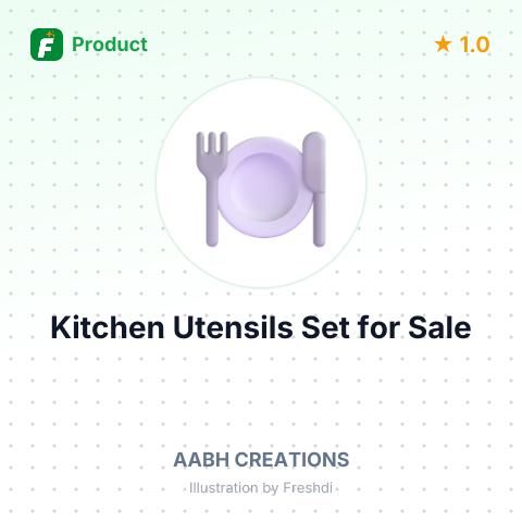 Stainless Steel Kitchen Utensils Set – summary card, no photo uploaded yet