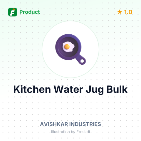 Stainless Steel Kitchen Water Jug with Handle and Lid – summary card, no photo uploaded yet