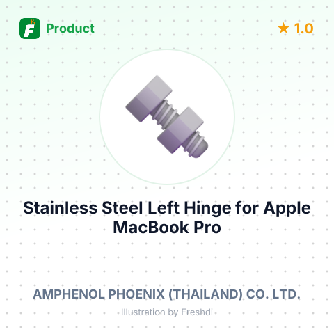 Stainless Steel Left Hinge for Apple MacBook Pro – summary card, no photo uploaded yet